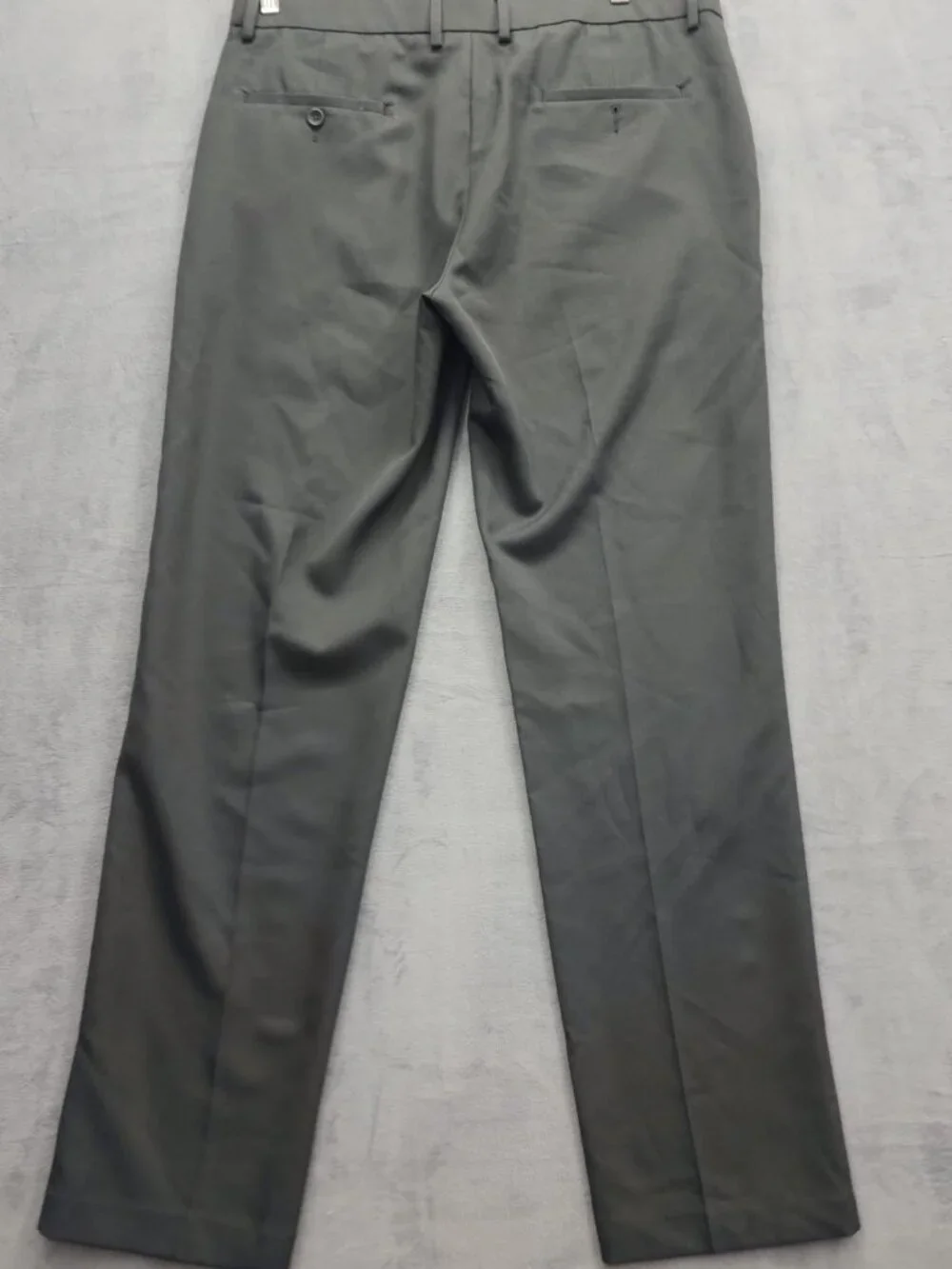 Haggar Slim Straight All Day Comfort Dress Pants Men 36x32 Dark Gray Charcoal - Picture 3 of 12